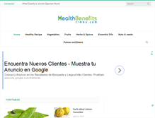 Tablet Screenshot of healthbenefitstimes.com